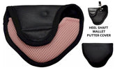 Deluxe Heel Shafted Mallet Style Putter Head Cover - Pink RH